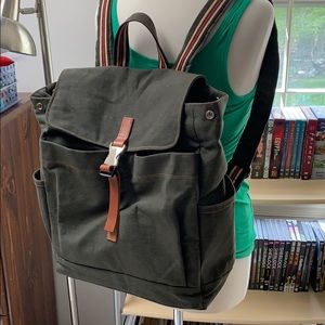 Christystudio Waxed Canvas Backpack